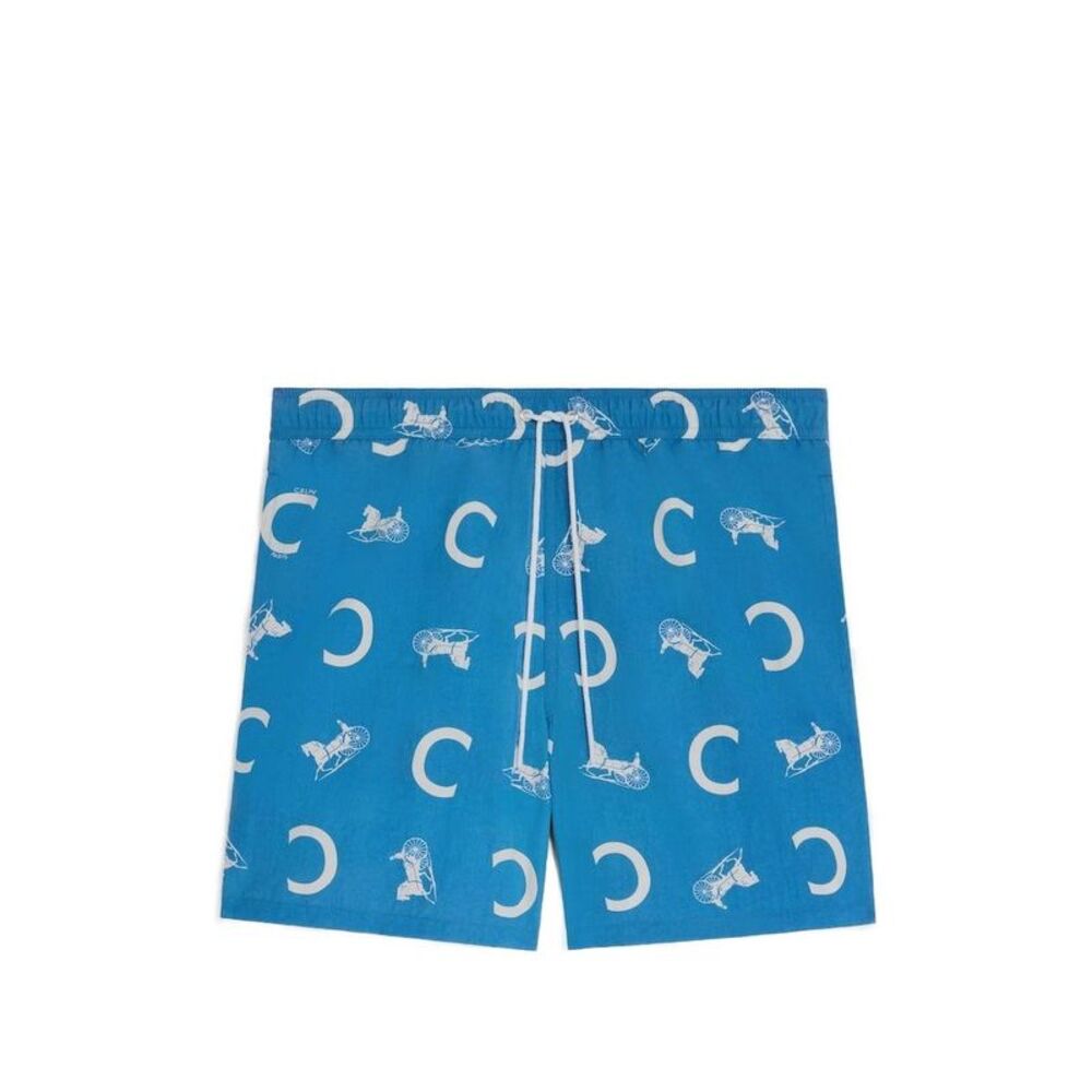 Celine Men Allover Logo Swimsuit